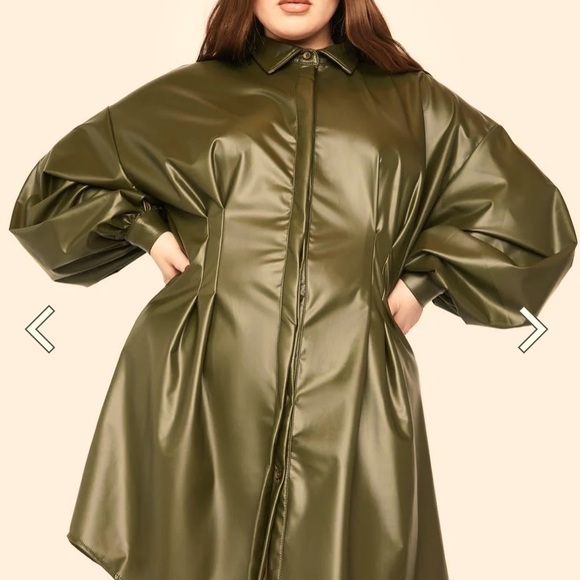 Plus Size Shirt Dress - Picture 3 of 4